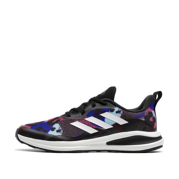 NEW Adidas FortaRun Shoes Size 5.5Y / 7 Women’s H04112 Black Pink - Picture 4 of 8